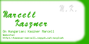 marcell kaszner business card